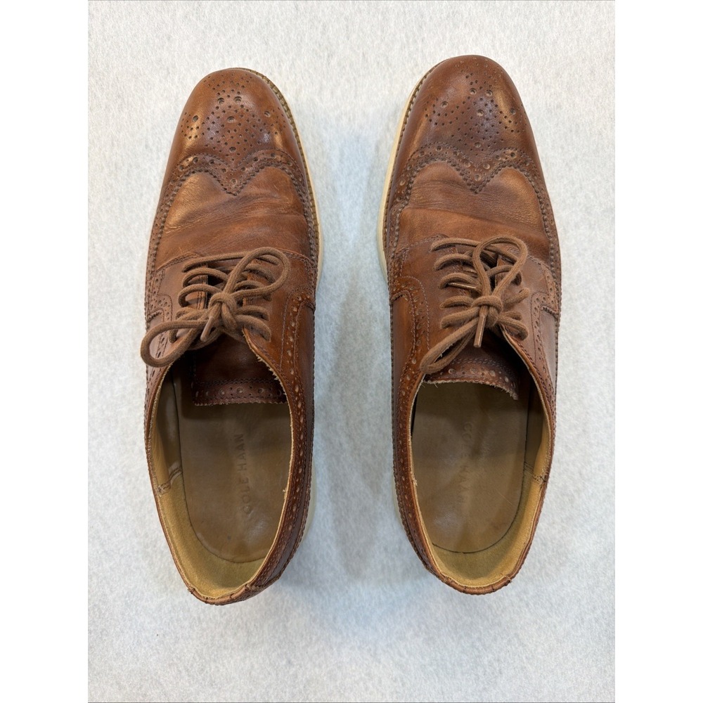 Cole Haan Men's Lunar Grand LongWing Derby Wingtip Oxford Brown Size 12M C13739